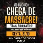 Rio de Janeiro terá ato em repúdio a Cláudio Castro e política de massacre nas favelas do Rio | Diário Carioca Mais de 100 organizações convocam protesto contra massacre nas favelas do Rio