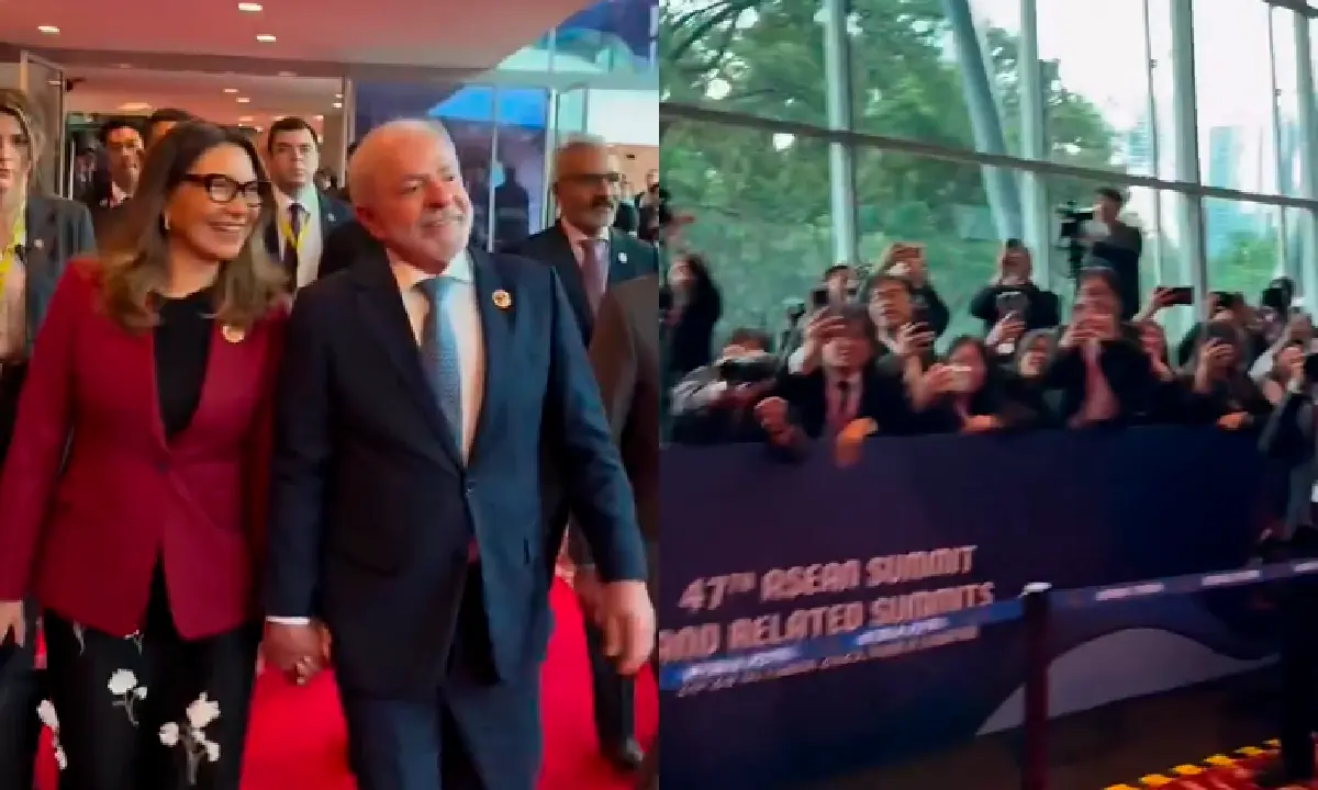 Lula é homenageado por jornalistas com parabéns na Malásia | Diário Carioca Lula sendo parabenizado por jornalistas. Foto: reprodução