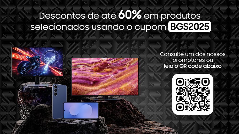 Samsung oferece até 60% de desconto durante a Brasil Game Show 2025 | Diário Carioca Samsung destaca ofertas com até 60% de desconto durante a Brasil Game Show 2025